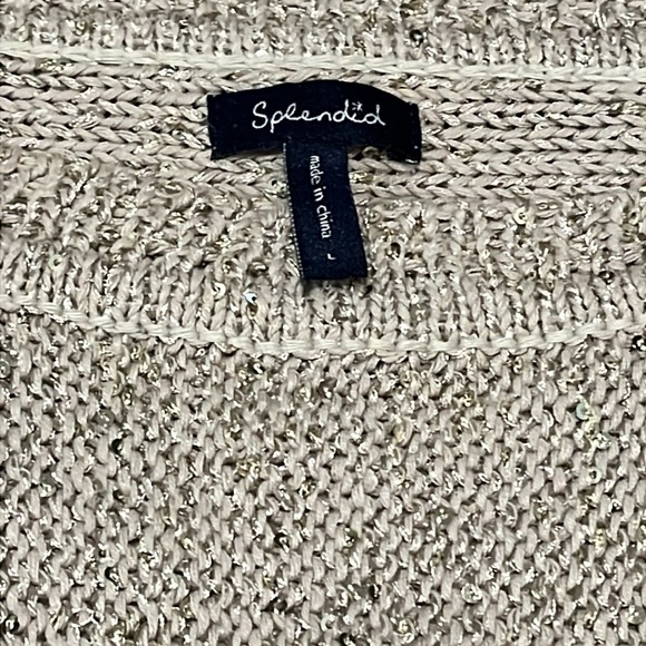 Splendid Sequin Sweater Dolman Batwing - Picture 3 of 3